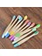 10PC Çocuklar Beyaz Stil Childreeces Renkli Diş Fırçası Orta Kıllı Bambu Diş Fırçası Çevre Dostu Çocuklar Boya Sıfır Atık Plastiksiz Fırçalar (Yurt Dışından) 3