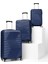 Suitcase Abs 3'lü Lacivert Lüx Valiz Seyahat Seti 600.04-SET 1