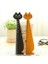 Iki Karışık Stil Güzel Kedi Şekli Cetvel Sevimli Ahşap Hayvan Düz Cetveller Çocuklar Için Hediyeler Okul Öğrenme Malzemeleri Kırtasiye Siyah Sarı 15 cm (Yurt Dışından) 2