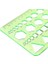 Plastik Ölçüm Şablonları Ofis ve Okul Için 4 Tasarımlı Geometrik Cetvel, 8.6 x 4.2 Inç, Yeşil (Yurt Dışından) 2