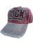Rock Vintage Bordo Gri Beyzbol Şapka 1