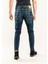 0020 Süper Slim Fit Lacivert Yıkamalı Rahat Denim Erkek Jeans 5
