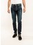 1099 Slim Fit Lacivert Yıkamalı Rahat Denim Erkek Jeans 3