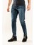 0020 Süper Slim Fit Lacivert Yıkamalı Rahat Denim Erkek Jeans 2