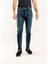 0020 Süper Slim Fit Lacivert Yıkamalı Rahat Denim Erkek Jeans 3