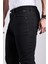 0020 Süper Slim Fit Siyah Rahat Denim Erkek Jeans 4