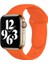 Apple Watch 9 Uyumlu 41MM Klasik Silikon Kordon 3'lü Set Yeşil, Kırmızı, Turuncu 3