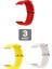 Apple Watch 7 Uyumlu 41MM Ocean Silikon Kordon 3'lü Set Kırmızı, Sarı, Beyaz 1