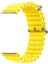Apple Watch Ultra Uyumlu 49MM Ocean Silikon Kordon 3'lü Set Turuncu, Yeşil, Sarı 2