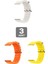 Apple Watch 4 Uyumlu 40MM Ocean Silikon Kordon 3'lü Set Turuncu, Sarı, Beyaz 1