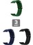 Apple Watch 3 Uyumlu 42MM Ocean Silikon Kordon 3'lü Set Lacivert, Siyah, Yeşil 1