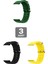 Apple Watch 3 4 5 6 7 8 9 Se Ultra 2 Uyumlu 42-44-45-49MM Ocean Silikon Kordon 3'lü Set Siyah, Yeşil, Sarı 1