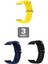 Apple Watch 5 Uyumlu 40MM Ocean Silikon Kordon 3'lü Set Lacivert, Siyah, Sarı 1