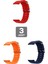 Apple Watch Se Uyumlu 40MM Ocean Silikon Kordon 3'lü Set Kırmızı, Lacivert, Turuncu 1