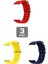 Apple Watch 4 Uyumlu 40MM Ocean Silikon Kordon 3'lü Set Kırmızı, Lacivert, Sarı 1