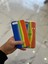 iPhone 7plus/8plus Uyumlu Rainbow Renkli Şeritli Lansman Silikon Darbe Emici Telefon Kılıfı 5