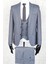 Slim Fit Iki Düğme -Sivri Yaka-Çift Yırtmaç Gri Yelekli Drop 6 Takım Elbise 1