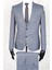 Slim Fit Iki Düğme -Sivri Yaka-Çift Yırtmaç Gri Yelekli Drop 6 Takım Elbise 2