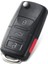 Keyyou Düğmeler Uzaktan Flip Sustalı Anahtar Kabuk Değiştirme Anahtar Kılıfı Vw Volkswagen Golf Polo Mk4 Touran Bora (Yurt Dışından) 2