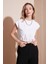 Bisiklet Yaka Pamuk Crop T Shirt Kadın T Shirt 5865587 1