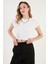 Bisiklet Yaka Pamuk Crop T Shirt Kadın T Shirt 5865587 2
