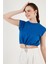 Bisiklet Yaka Pamuk Crop T Shirt Kadın T Shirt 5865587 4