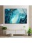 Mavi Mermer Desenli Temperli Cam Duvar Tablosu 3