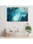 Mavi Mermer Desenli Temperli Cam Duvar Tablosu 5
