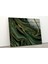 Altın Yeşil Soyut Temperli Cam Duvar Tablosu 2