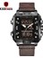 LDM250104 Kademan K6153 Erkekler Için Pahalı Çift Ekran Saatler Moda Deri Fonksiyonel Şık LED Dijital Analog Saatler (Yurt Dışından) 3