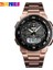 -Rose Gold Skmei 1370 Erkekler Dijital Saat Paslanmaz Çelik 5ATM Su Geçirmez Özel Logo Erkek Bilek Spor Saatleri (Yurt Dışından) 1