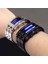 Gümüş Büyük Moda Geleceğin Teknolojisi Ikili Siyah Paslanmaz Çelik Çift Ikili LED Dijital Saat (Yurt Dışından) 3