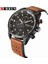 Kahverengi Curren 8250 Erkekler Yüksek Kaliteli Deri Kayış Vintage Japonya Hareketi Kuvars Izle Erkek Moda Ikiz Ithalat Movt Saatler (Yurt Dışından) 3