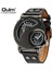 Stil 3 Yepyeni Oulm 9591 Erkek 5 cm Büyük Yüz Moda Saatler Nouveau Montre Homme De Marque Ikili Zaman Deri Bant Rahat Kuvars Izle (Yurt Dışından) 1