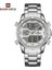 NF9190SB NF9190 Naviforce NF9190 Naviforce Lüks Erkekler Çift Ekran Altın Pırlanta Saatler Paslanmaz Çelik Kronograf Dijital Saatler Stil Izle (Yurt Dışından) 5