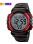 1258.04 Skmei 1258 Şık Gri Erkek Dijital Saat 2019 Kauçuk Kayış Suya Dayanıklı Dijital Ekran Karakter Spor Reloj Izle (Yurt Dışından) 1