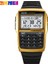 C2 Dijital Skmei 2255 Moda Hesap Makinesi Tasarımı Klasik Retro Erkekler Tpu Kayış LED Ekran Saatler 3bar Su Geçirmez Dijital Saat Reloj Hombre (Yurt Dışından) 1