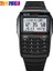 C2 Dijital Skmei 2255 Moda Hesap Makinesi Tasarımı Klasik Retro Erkekler Tpu Kayış LED Ekran Saatler 3bar Su Geçirmez Dijital Saat Reloj Hombre (Yurt Dışından) 2