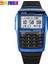 C2 Dijital Skmei 2255 Moda Hesap Makinesi Tasarımı Klasik Retro Erkekler Tpu Kayış LED Ekran Saatler 3bar Su Geçirmez Dijital Saat Reloj Hombre (Yurt Dışından) 3