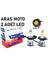Photon Fanlı Xenon LED Beyaz Ampül H4 12-24 V Duo Soğutucu Fanlı Model 2 Adet-Aras Moto 1