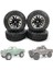 4 Adet 1.0 Lastikler ve Metal Beadlock Jant Seti 1/24 Rc Paletli Araba Eksenel SCX24 Fms FCX24 ENDURO24 Parçaları, Siyah C (Yurt Dışından) 4