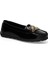 DS24006 4fx Siyah Kadın Loafer 2