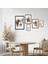 5'li Ahşap Lamine Çerçeveli Mdf Tablo Seti Modern Boho Tasarım 1