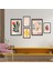 5'li Ahşap Lamine Çerçeveli Mdf Tablo Seti Pembe Henri Matisse 1