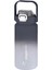 VGN2213 T Siyah Beyaz 1500 ml Pipetli pipetsiz Kullanım Çift Renk Softtouch Motivasyon Matarası 1
