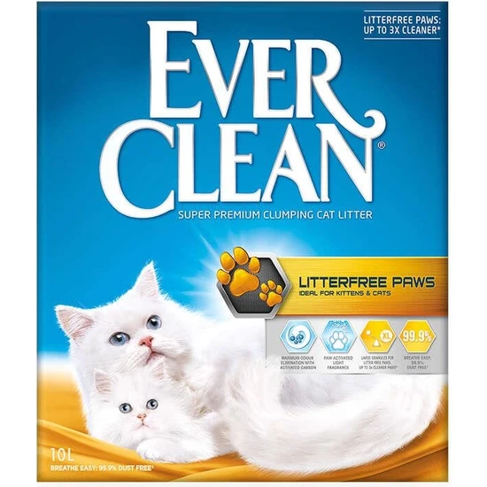Ever Clean Less Trail/Litter Free  Patilere Yapışmayan Topaklanan Kedi Kumu 10lt