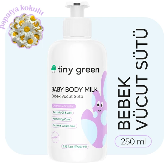 Tiny Green Bebek Vücut Sütü Papatya Kokulu 250 ml