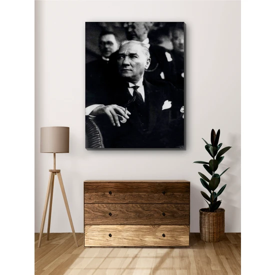 Harz Dekor Mustafa Kemal Atatürk Portresi Modern Kanvas Tablo