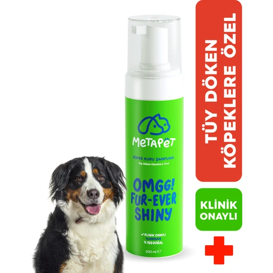 Metapet Tüy Döken Köpeklere Özel Kuru Bakım Şampuanı, E Vitamini Ve Doğal Yağlar, Köpek Yıkama Köpüğü