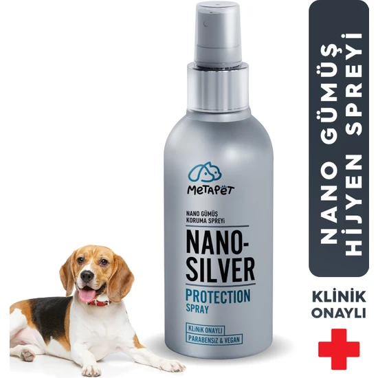 Metapet Nano Gümüş Köpek Hijyen Spreyi, Dış Parazit Bakımı Damla, Göz Kulak Ve Ağız Temizleme Solüsyonu 150m